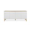 Tenzo dressoir Dot - wit/eikenkleur - 79x192x43 cm - Leen Bakker Tenzo dressoir Dot - wit/eikenkleur - 79x192x43 cm - Leen Bakker