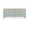 Tenzo dressoir Dot - lichtgroen/eikenkleur - 79x192x43 cm - Leen Bakker Tenzo dressoir Dot - lichtgroen/eikenkleur - 79x192x43 cm - Leen Bakker