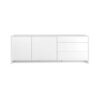 Tenzo dressoir Profil 2 deuren en 3 lades - wit - 80x220x47 cm - Leen Bakker