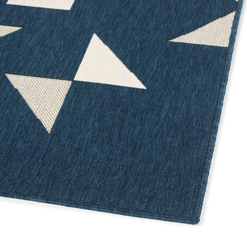 Tapijt Lecci - crème/blauw - 160x230 cm - Leen Bakker Tapijt Lecci - crème/blauw - 160x230 cm - Leen Bakker