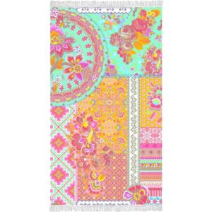 Happiness strandlaken Zalipie - veelkleurig - 100x180 cm - Leen Bakker