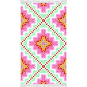 Happiness strandlaken Zopohia - veelkleurig - 100x180 cm - Leen Bakker