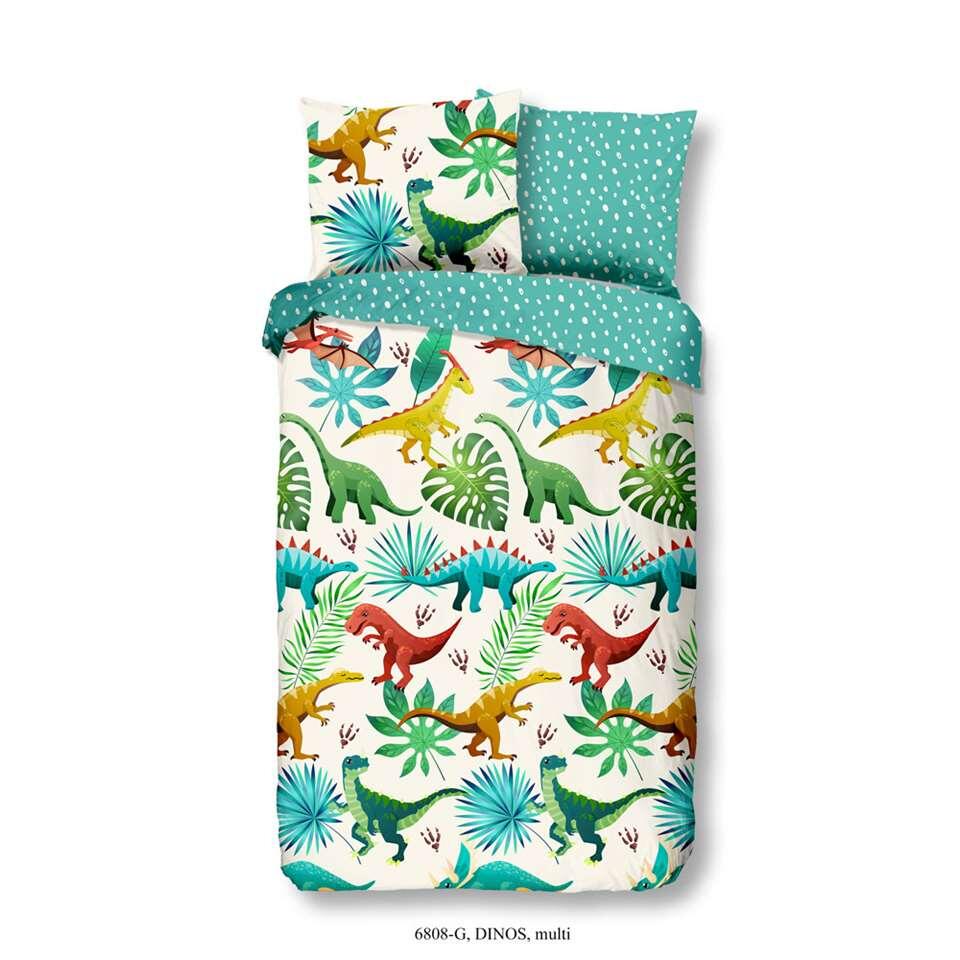Good Morning dekbedovertrek Dinos - veelkleurig - 140x220 cm - Leen Bakker Good Morning dekbedovertrek Dinos - veelkleurig - 140x220 cm - Leen Bakker