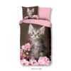 Good Morning kinderdekbedovertrek Cat flanel - veelkleurig - 140x200 cm - Leen Bakker Good Morning kinderdekbedovertrek Cat flanel - veelkleurig - 140x200 cm - Leen Bakker
