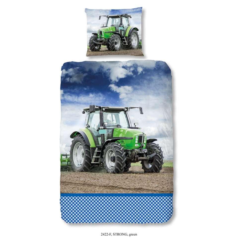 Good Morning kinderdekbedovertrek Strong flanel - groen - 140x200 cm - Leen Bakker Good Morning kinderdekbedovertrek Strong flanel - groen - 140x200 cm - Leen Bakker