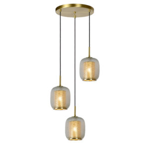 Lucide hanglamp Agatha - matte goud-/messingkleur - Ø35 cm - Leen Bakker