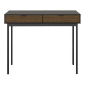 Bureau Aron - zwart/ bruin - 100x79x51 cm - Leen Bakker