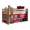 Vipack halfhoogslaper Pino met brandweerset - grenenhout - Leen Bakker Vipack halfhoogslaper Pino met brandweerset - grenenhout - Leen Bakker