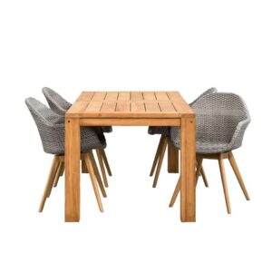 Le Sud tuinset Abruzzo Antibes V2 - lichtgrijs - 5-delig - Leen Bakker