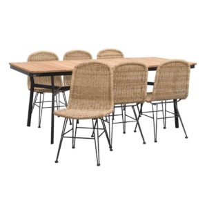 Le Sud tuinset Vienne Paris - bruin - 7-delig - Leen Bakker