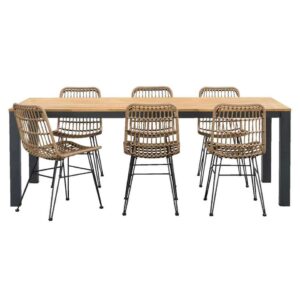 Le Sud tuinset Voiron Verdon - naturelkleur - 7-delig - Leen Bakker