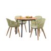 Le Sud tuinset Rodez Loire rond - lichtgroen - 5-delig - Leen Bakker Le Sud tuinset Rodez Loire rond - lichtgroen - 5-delig - Leen Bakker