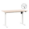 Bureau Homeworx zit/sta elektrisch verstelbaar - eikenkleur/wit - 75/118x120x70 cm - Leen Bakker Bureau Homeworx zit/sta elektrisch verstelbaar - eikenkleur/wit - 75/118x120x70 cm - Leen Bakker