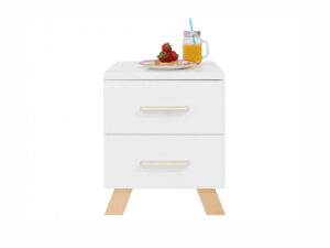Bopita Nachttafel LISA - Wit/Naturel Wit