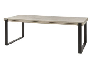 Evan Uitschuifbare tafel BELLUNO - Millenium Oak Light Grey Hout