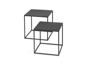 Hamilton Set van 2 bijzettafels ASHLIN - Zwart Zwart