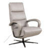 Hukla Elektrische relaxfauteuil VIVA - Grijs leder Grijs Hukla Elektrische relaxfauteuil VIVA - Grijs leder Grijs