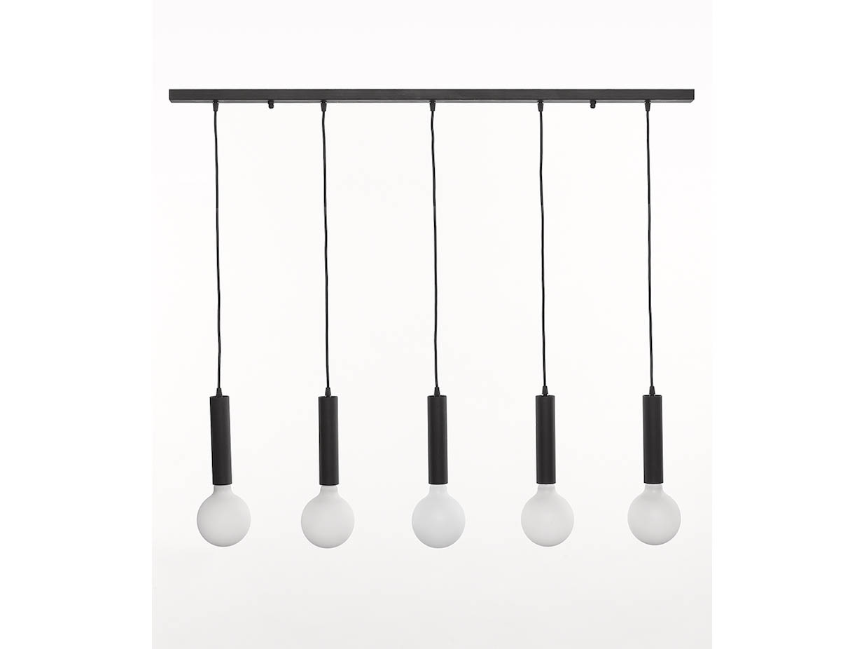 Marckdael Hanglamp TUBO 5x - Roest Zwart Marckdael Hanglamp TUBO 5x - Roest Zwart
