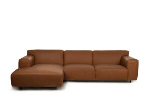 Furninova Hoekzetel VESTA - Cognac leder Bruin