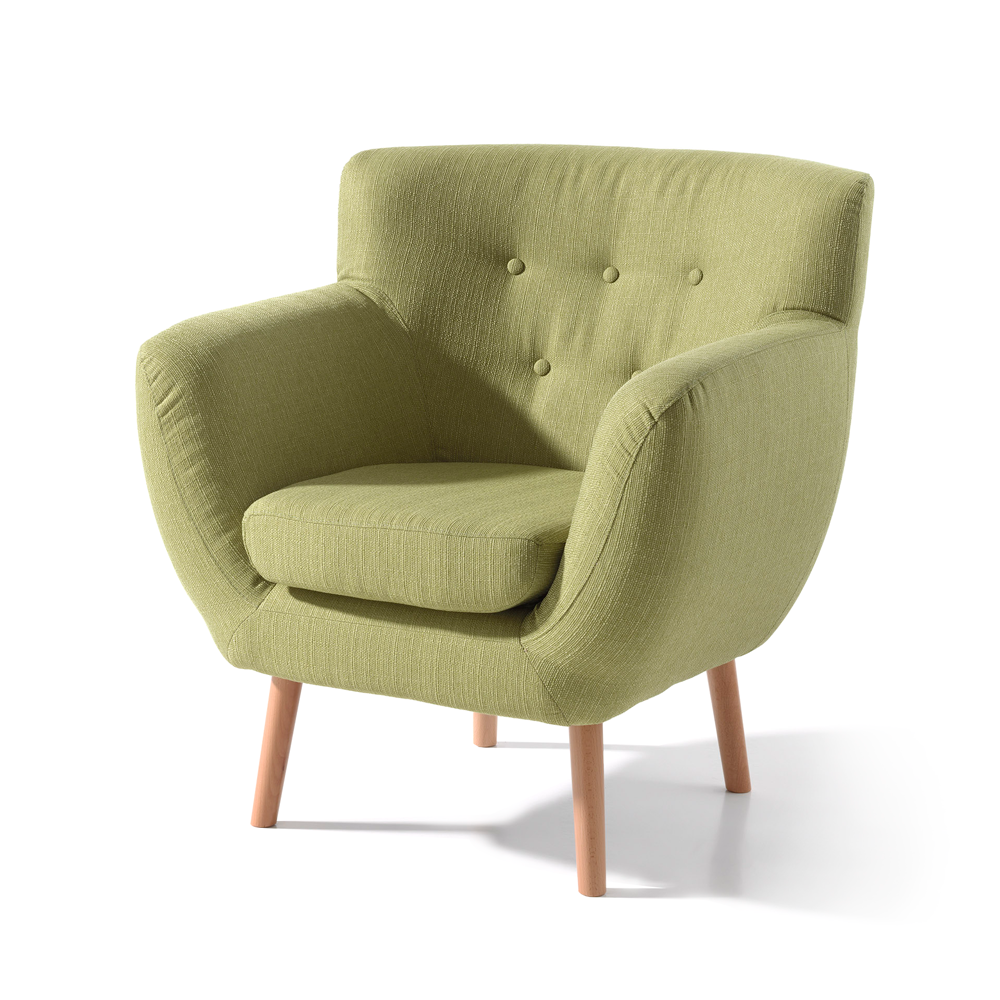 Richter young design Fauteuil GILBERT - Portland Green Groen Richter young design Fauteuil GILBERT - Portland Green Groen