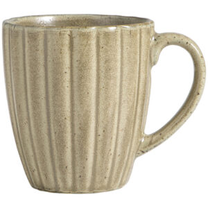Mok met oor Flora - groen stoneware - Leen Bakker