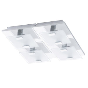 Eglo Wand- en Plafondlicht Led VICARO - Chroom/Glas Chroom