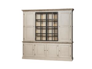 Lee & lewis Kast 4-deurs + 2drs glas - LED Hout