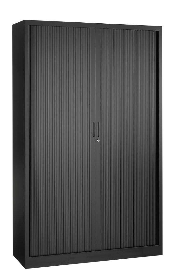 Richter young design Roldeurkast met 4 legplanken - Zwart Zwart Richter young design Roldeurkast met 4 legplanken - Zwart Zwart