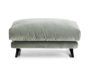 Kave home Voetbank VELIRO - Velvet Groen Groen