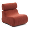 Kave home Fauteuil CLUB - Terracotta bouclé Rood