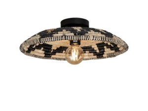 Good&mojo Plafondlamp ANDROS - Zwart / Naturel Zeegras Zwart