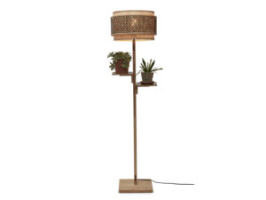 Good&mojo Vloerlamp BHUTAN - Bamboe/Zwart Multicolor