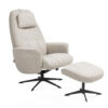 Henders & hazel Fauteuil met poef TORINO - Beige Beige