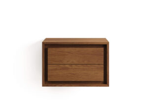 Kave home Badkamermeubel KENTA - Teakhout / Walnoot Hout