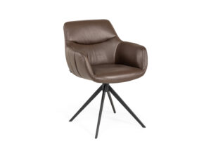 Modulax Eetkamerstoel FERRARA - Bruin leder Bruin