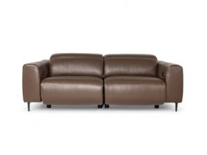 Modulax 3-zit met 2 elektr. relaxen MAXIME - Bruin leder Bruin