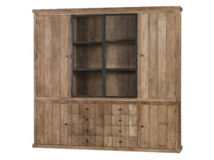 Lee & lewis Vitrinekast Linda incl. led - Teak Hout