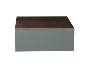 Novamobili Nachttafel NIGHT - Walnoot/Grijs-groen Grijs