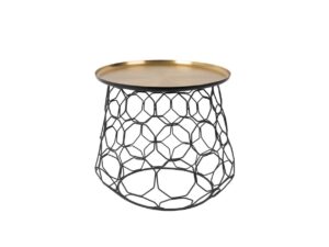 Dutchbone Bijzettafel MOULIN - Iron Brass/Black Zwart