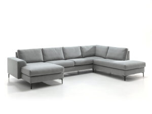 Richter young design Hoekzetel HENRY met longchair en terminal - Beech Sapphire Grijs