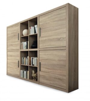 Deba Modulair samengesteld wandmeubel Hout